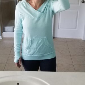 Blue hoodie with front pocket